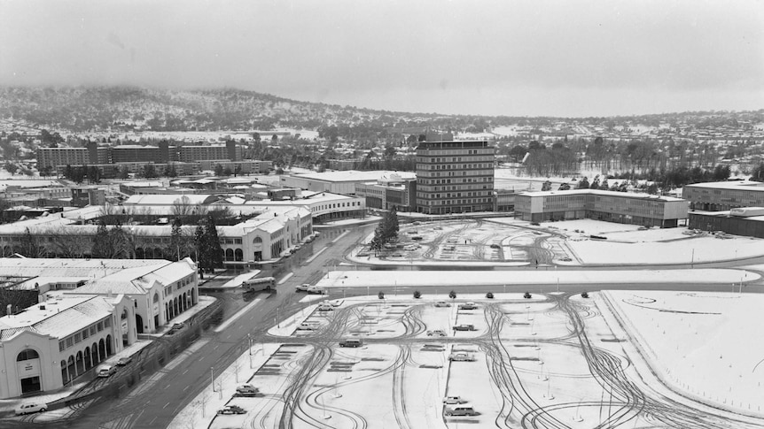 Canberra in the snow, 1965
