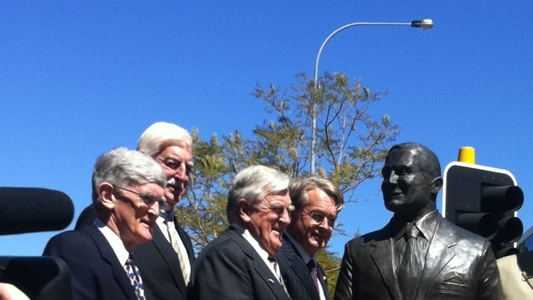 Sir Charles Court's sons at the statue unveiling