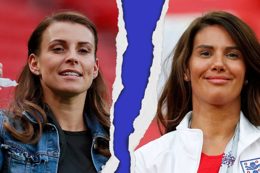 Composite of Coleen Rooney and Rebekha Vardy for a story about the Wagatha Christie WAG Insta scandal and social media privacy.