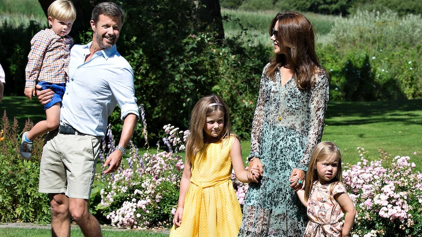 Denmark's Crown Prince Frederik and Princess Mary and children