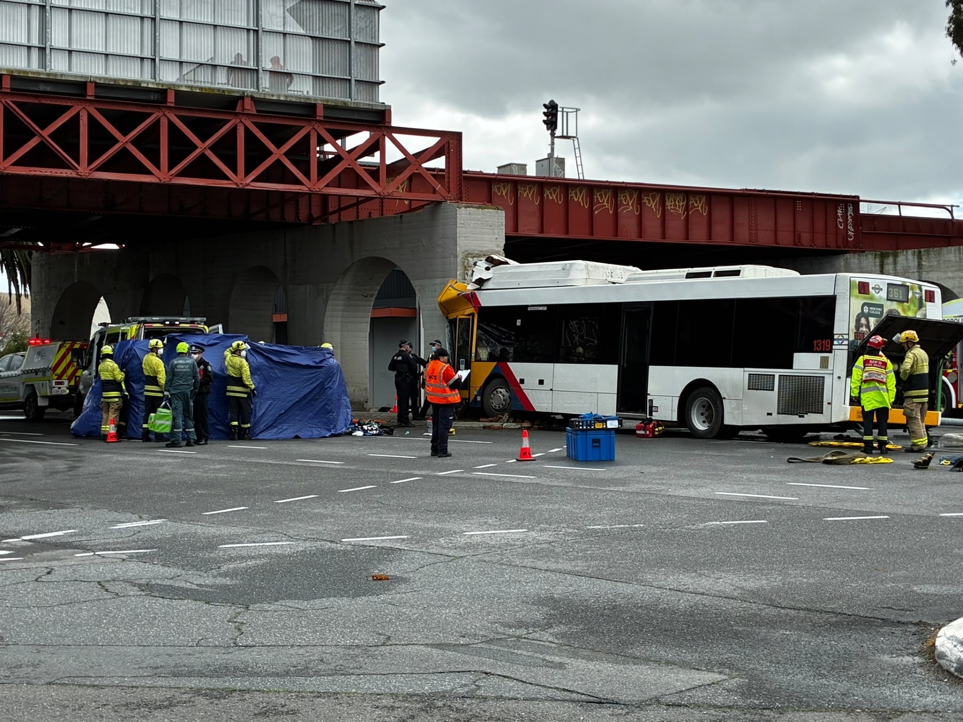 Port Adelaide head-on bus crash leaves two hospitalised