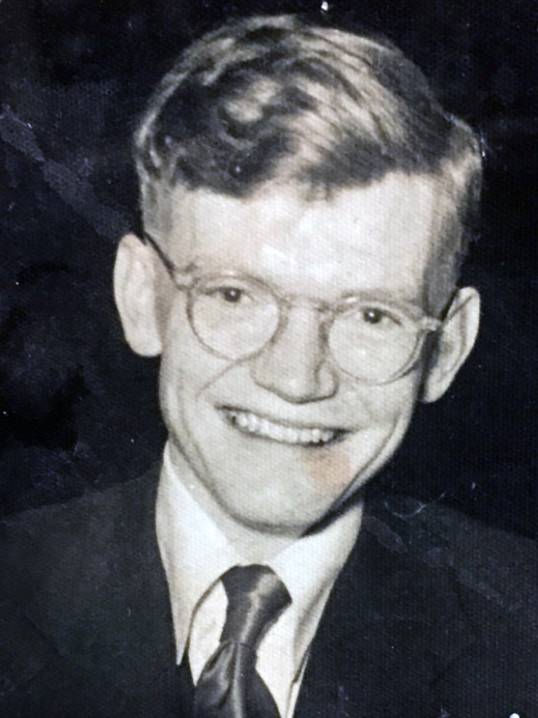 Black and white photo of Peter Fannin in his younger years before moving to Papunya in the West Desert of Central Australia