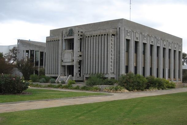 Northam Public Library designed by brutalist architect Iwan Iwanoff.