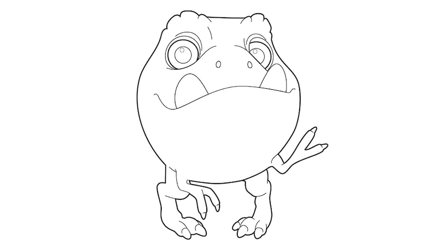 Line drawing of Wasabi from Ginger and the Vegesaurs