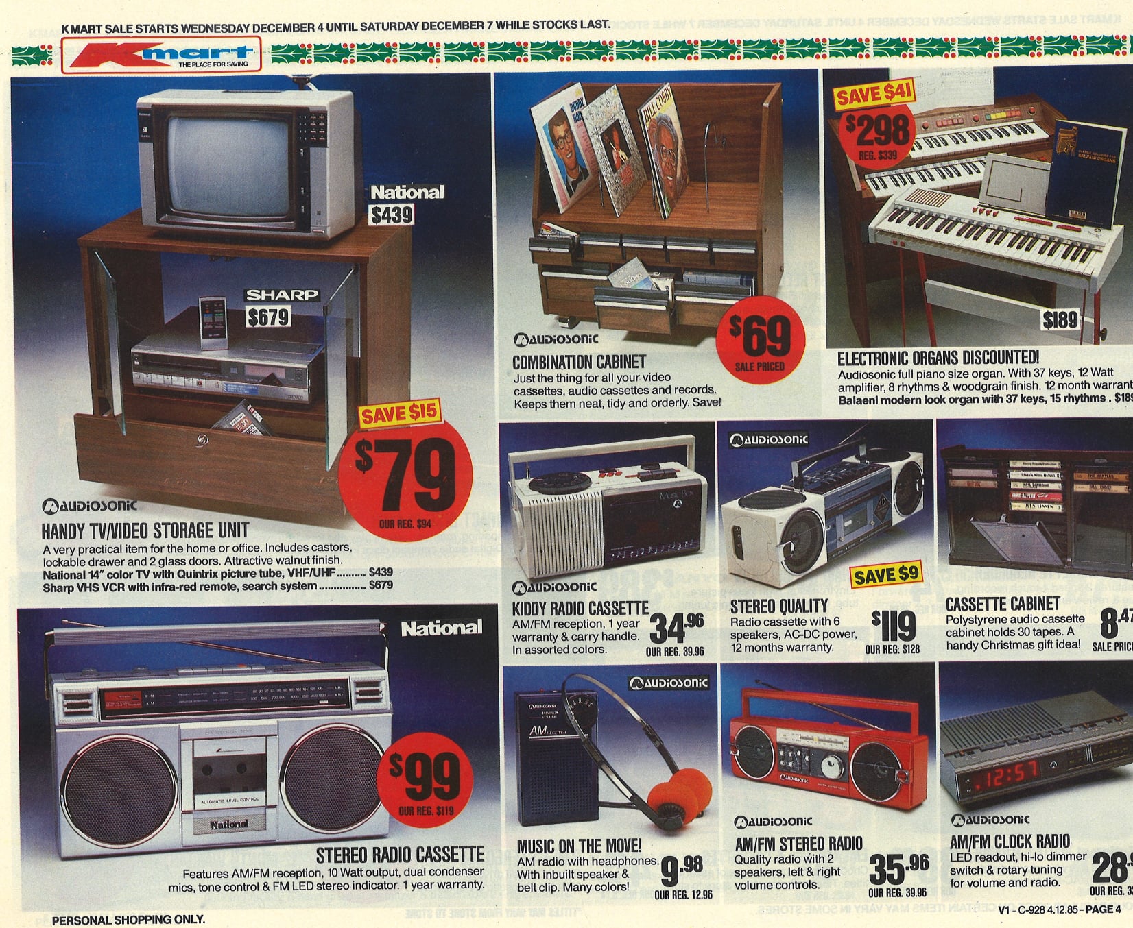 A catalogue selling TVs and stereos.