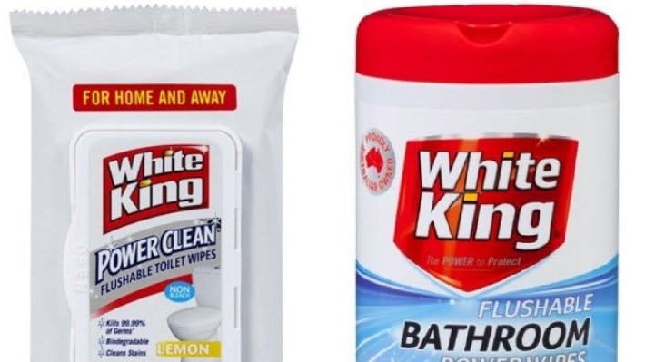White King wipes packaging.