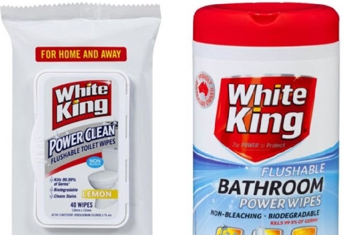 White King wipes packaging.