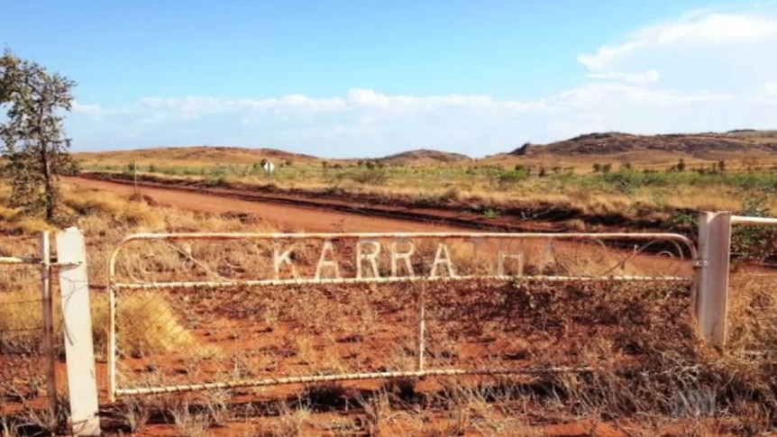 Gates at the entrance to Karratha