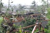 Building in Vanuatu damaged by Tropical Cyclone Pam