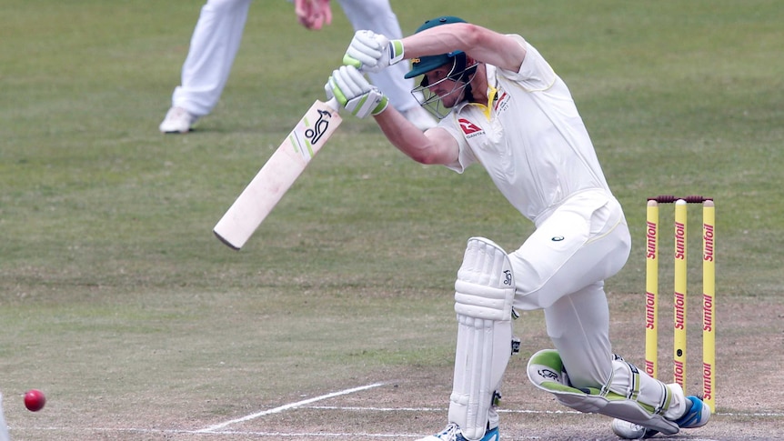 Cameron Bancroft drives through cover