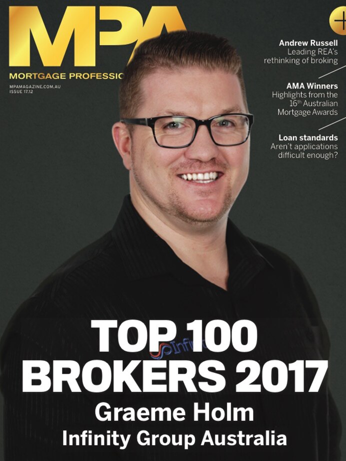 Graeme Holm on the cover of Mortgage Professionals Australia magazine
