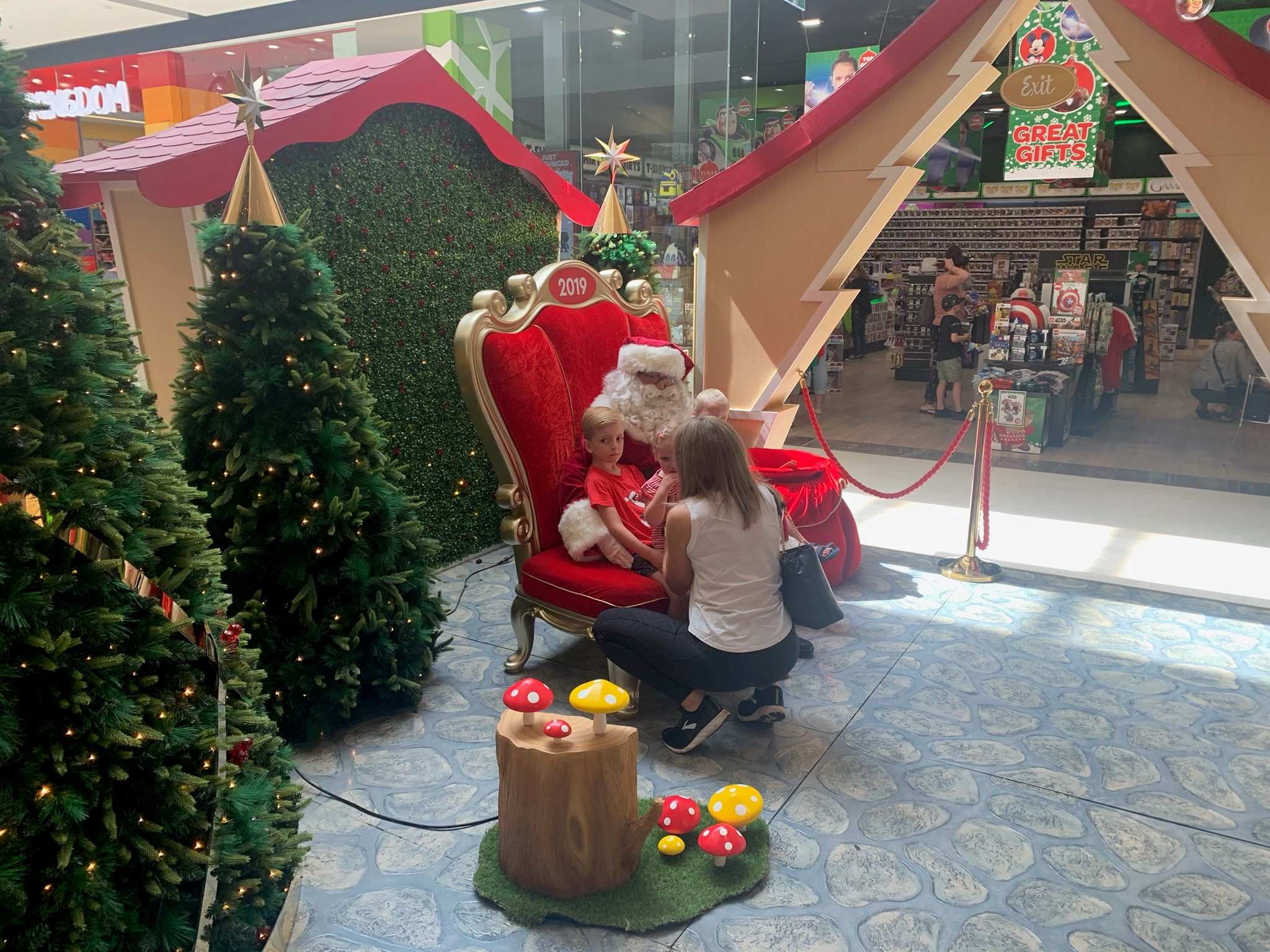 I spent the day with Santa in a shopping centre. This is what kids