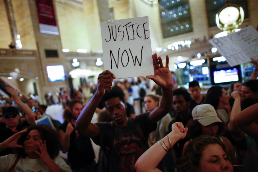 Black Lives Matter protesters rally in New York