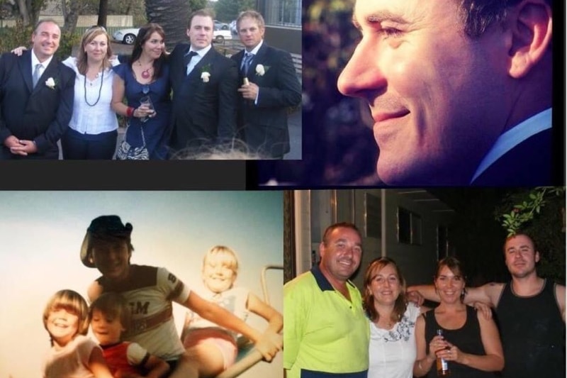 A collection of four family photos of Narelle and her bother Shane, before his death (2009).