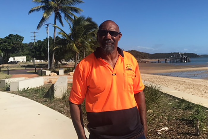 Lex Wotton on the Palm Island beachfront