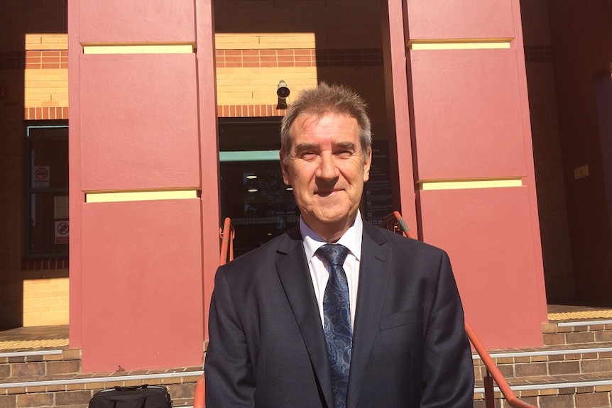 Lawyer Steve Bolt stands outside the Lismore courthouse.