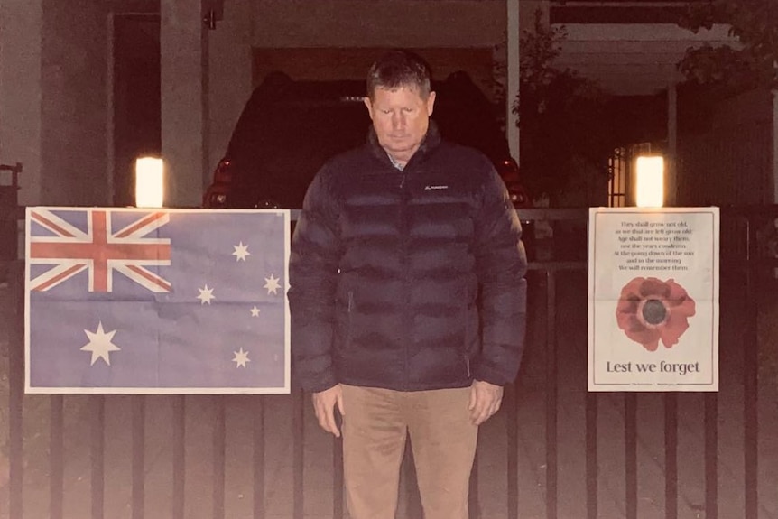 SA Liberal MP Terry Stephens outside his house.