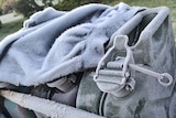 Frost covering a jumper and jerry cans