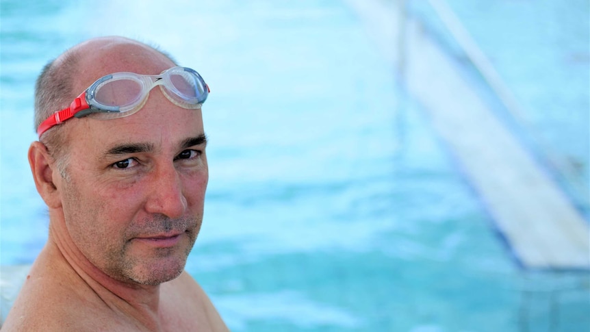 Darwin's Michael Wells after a swimming training session at Parap pool in Darwin.