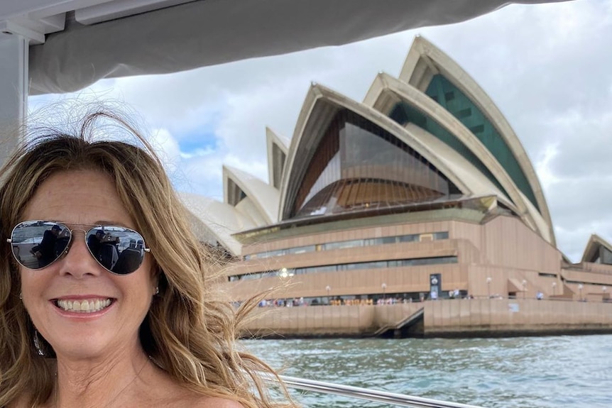 Rita Wilson in front of the Opera House