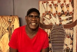 Artist Derek Carter at the Djomi Museum in Maningrida, August 29, 2018.