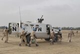 UN peacekeepers on patrol in Timbuktu, Mali
