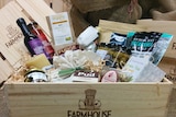 Hamper of groceries from Farm House Direct.