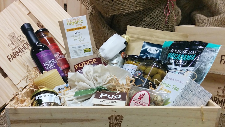 Hamper of groceries from Farm House Direct.