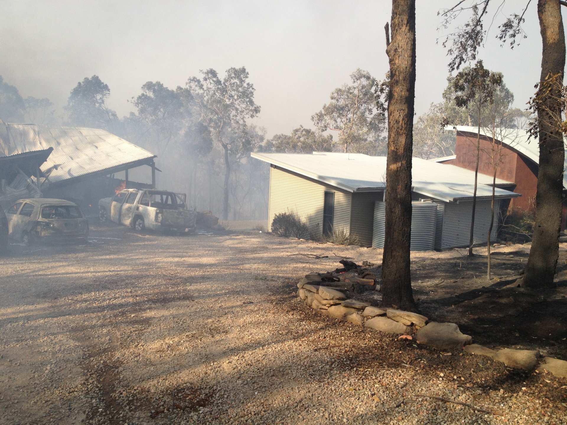 The saved Merceica home after the 2013 Blue Mountains bushfires.