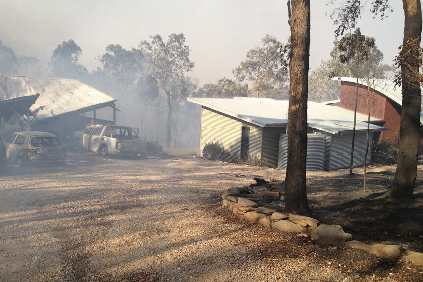 The saved Merceica home after the 2013 Blue Mountains bushfires.