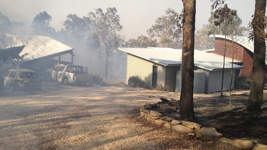 The saved Merceica home after the 2013 Blue Mountains bushfires.