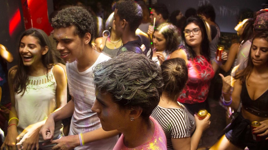 Young people at a party for a story about planning a party for a young person