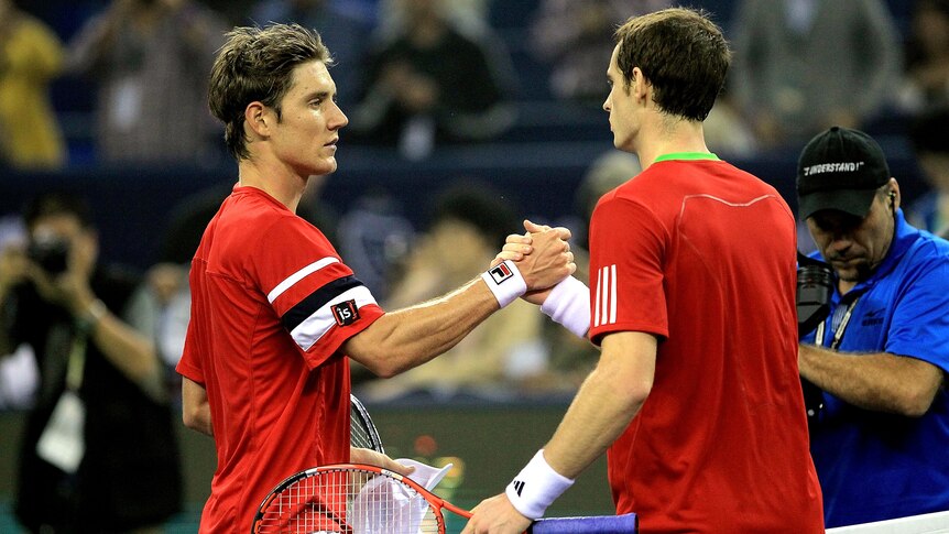 Matthew Ebden succumbed to the in-form Andy Murray in straight sets in Shanghai.