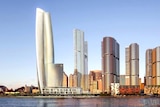 An artist's impression of Crown Sydney casino and hotel.