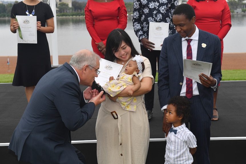 Scott Morrison greets new citizens