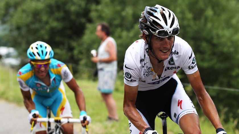 Come and get me...Andy Schleck is confident Alberto Contador poses no threat on the 12th stage.