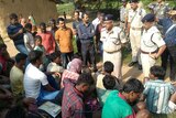 Indian police speak to villagers following witchcraft killings