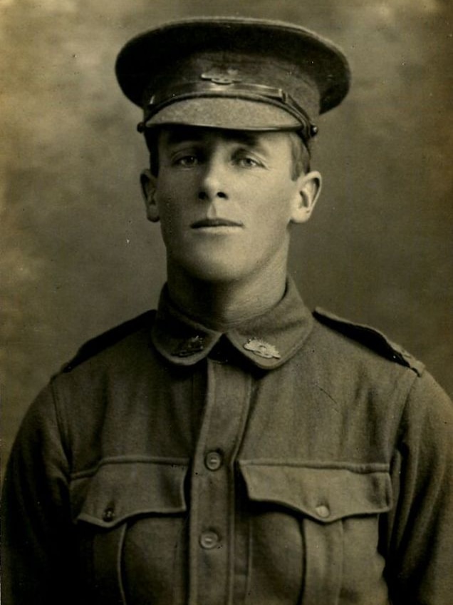 Henry Fryer from Springsure poses for a military picture.