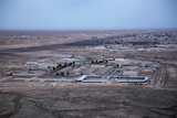 An aerial shot of the Al-Assad airbase.