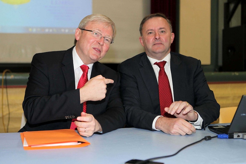 Prime Minister Kevin Rudd (left) and deputy Prime Minister Anthony Albanese