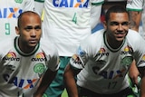 Chapecoense players pose before Sudamericana semi-final