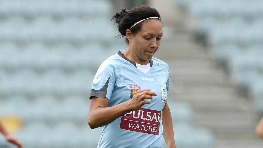 Leading from the front ... Kyah Simon's two goals boosted Sydney to the top of the W-League.