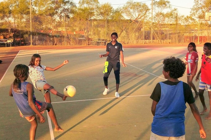 Shay Evans is inspiring the next generation of Indigenous footballers after coming through the John Moriarty Foundation program