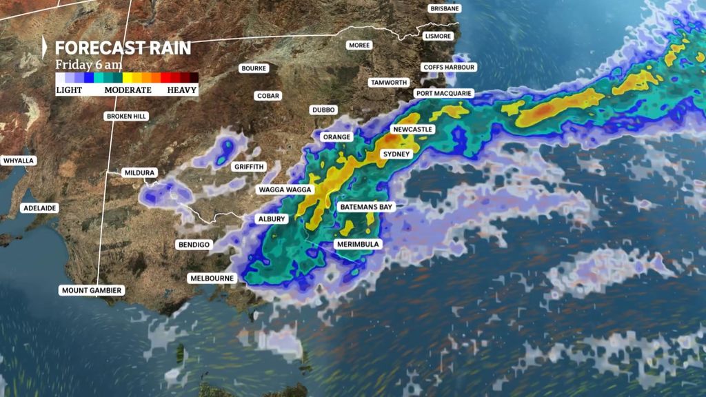 Rain forecast across the east coast - ABC News