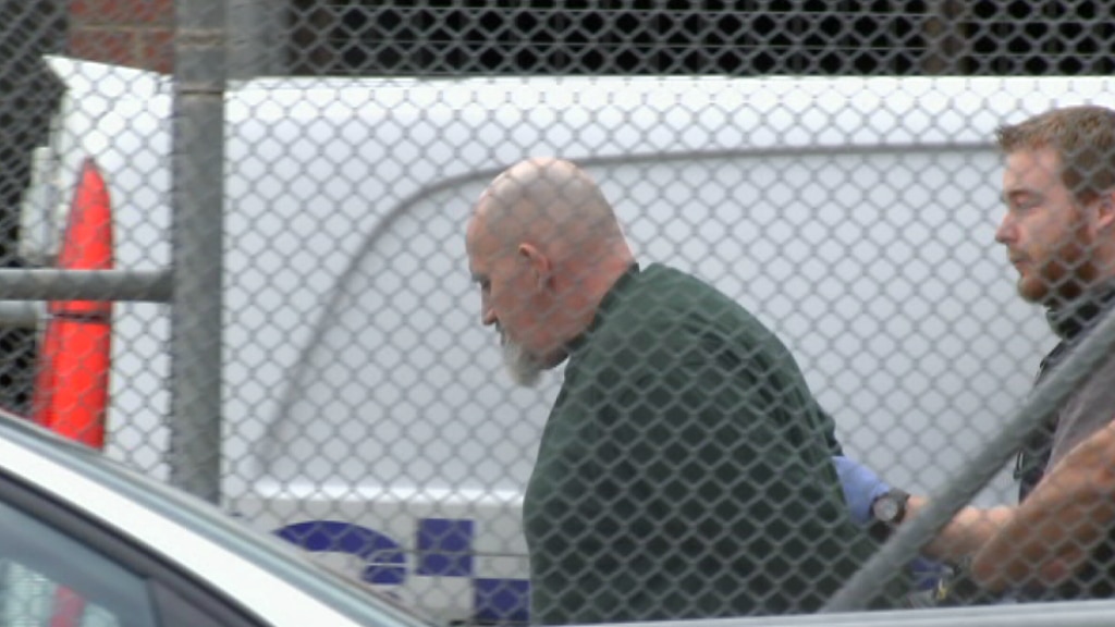 Michael Cardamone leaves court in Wangaratta.