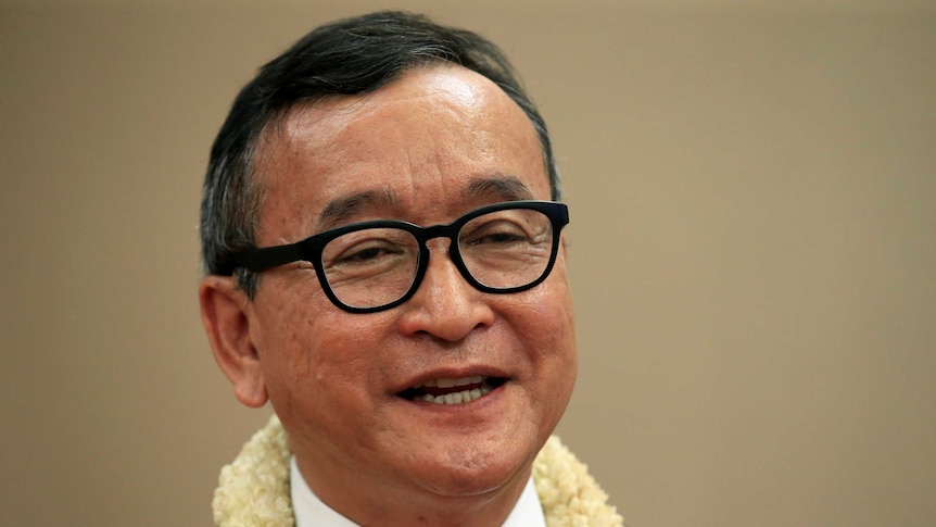 Portrait of Sam Rainsy.