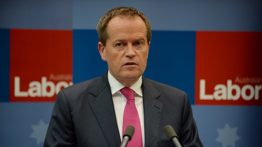 Bill Shorten speaks at Labor press conference.