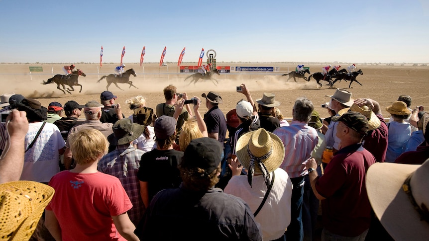 The Birdsville Races draw thousands of patrons to the outback town each year.