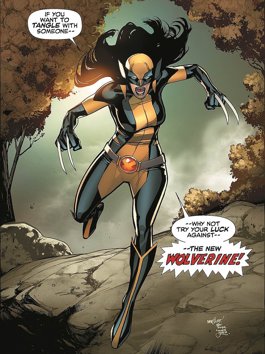 Comic drawing of all-new female Wolverine
