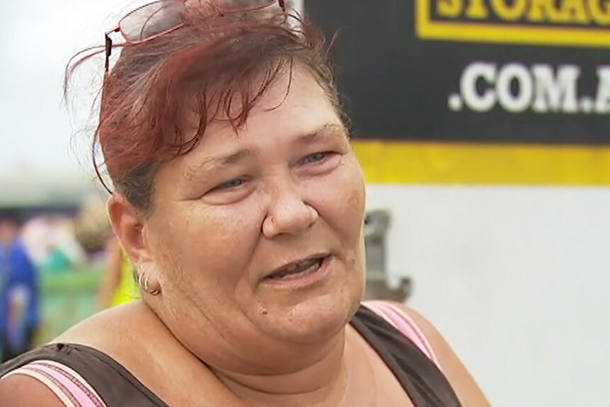 Townsville resident Tinia Martin's storage shed was destroyed in the flooding